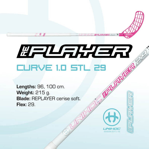 Unihoc REPLAYER Curve 1.0 Super Top Light 2.9 White