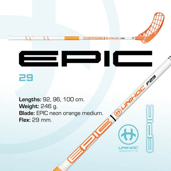 Unihoc EPIC 2.9 White/Neon Orange