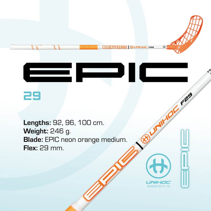 Unihoc EPIC 2.9 White/Neon Orange