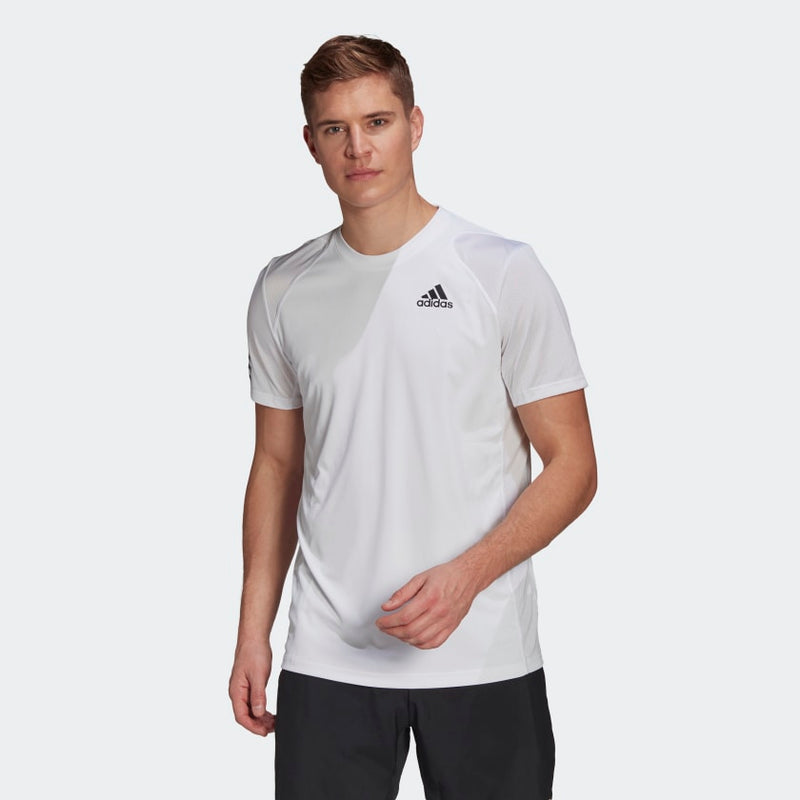 Adidas Club 3-Stripe T-Shirt White