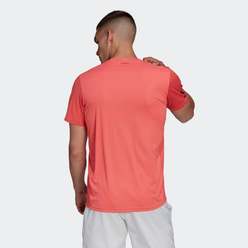 Adidas Club 3-Stripe T-Shirt Red