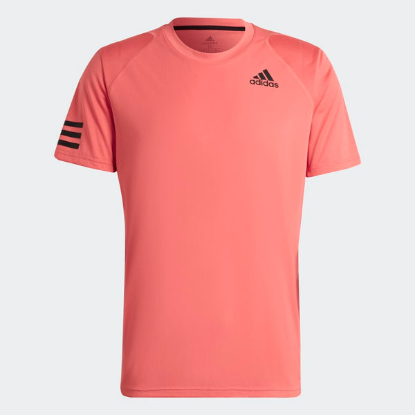 Adidas Club 3-Stripe T-Shirt Red