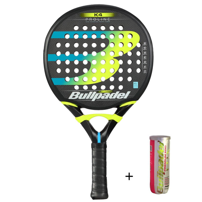 Bullpadel K4 PRO 2019 + 3-pack bollar