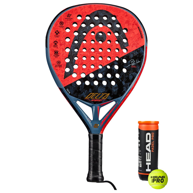 Head Delta Hybrid Graphene 360+ + Padel Pro 3B Padelboll