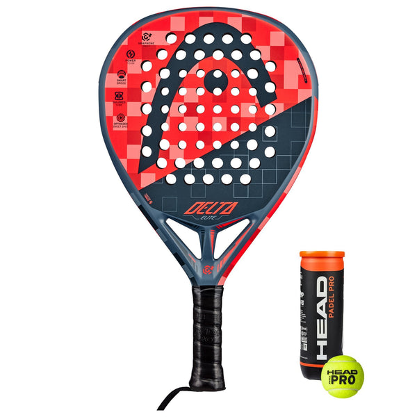 Head Delta Elite Graphene 360+ + Padel Pro 3B Padelboll