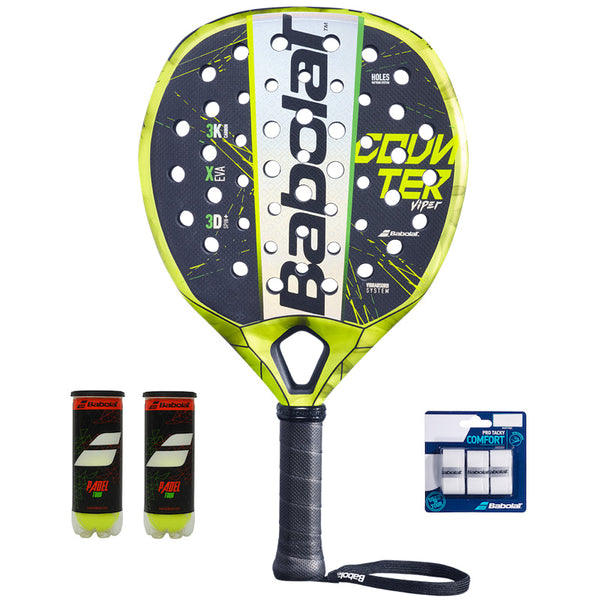 Babolat Viper Counter 2022 + 2 x Padel Tour + Pro Tour 3-pack