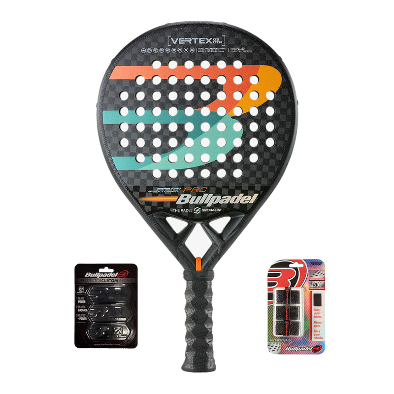 Bullpadel Vertex 03 Control 2022 + Custom Weight + 3-pack Overgrip