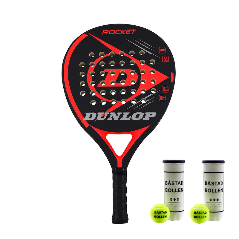 Dunlop Rocket Red + 2 x Båstadbollen 3-pack