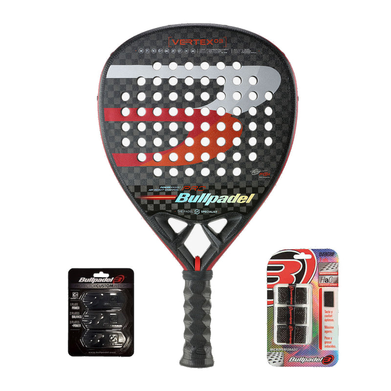 Bullpadel Vertex 03 2022 + Custom Weight + 3-pack Overgrip